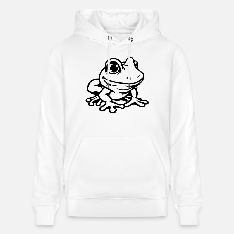 Grenouille Bande dessinée - Sweat à capuche bio CRUISER Stanley/Stella Unisexe - blanc
