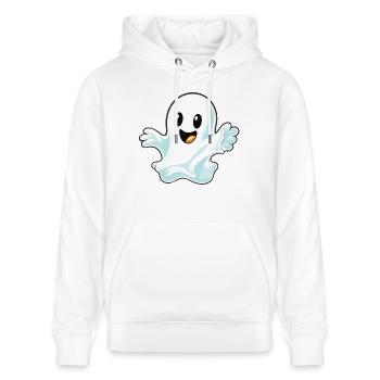Geist - Stanley/Stella Unisex Bio-Hoodie CRUISER  - Weiß - Vorne - Alina (178cm) & Michal (187cm)