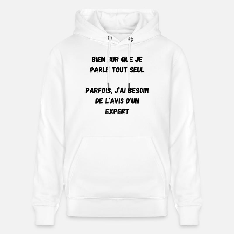 parle seul - Sweat à capuche bio CRUISER Stanley/Stella Unisexe - blanc