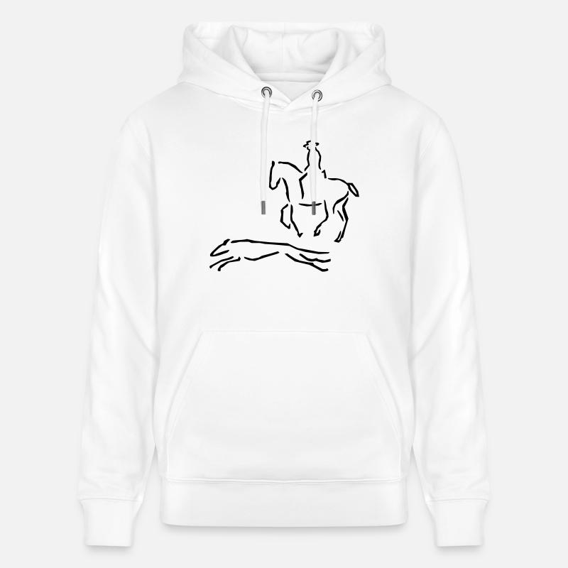 Reiter et lévrier - Sweat à capuche bio CRUISER Stanley/Stella Unisexe - blanc