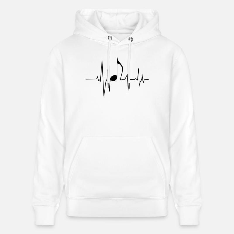 Fréquence musicale - Sweat à capuche bio CRUISER Stanley/Stella Unisexe - blanc