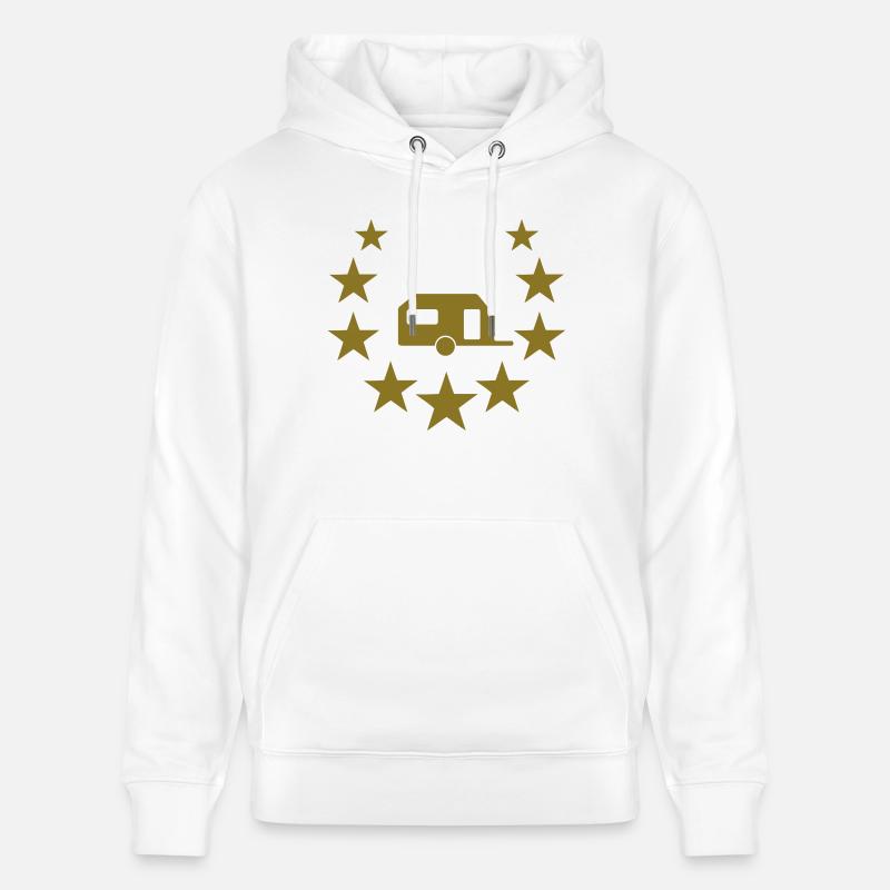 camper camping star - Sweat à capuche bio CRUISER Stanley/Stella Unisexe - blanc