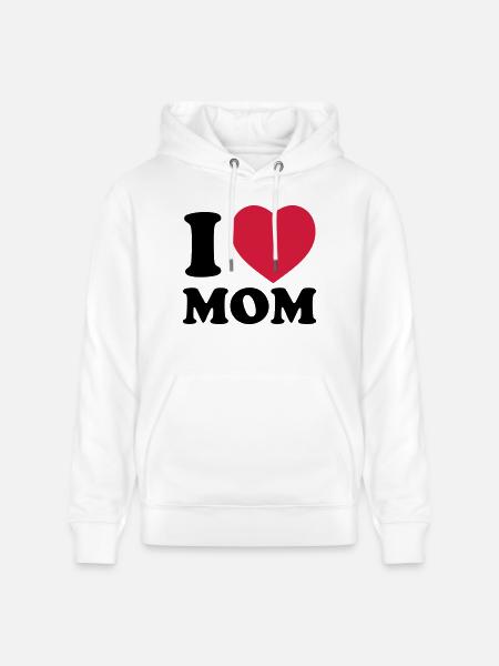 i_love_mom - Sweat à capuche bio CRUISER Stanley/Stella Unisexe - blanc