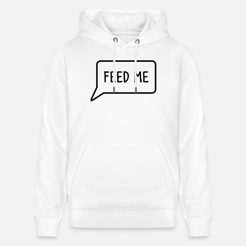 M'ALIMENTER bulle en bas - Sweat à capuche bio CRUISER Stanley/Stella Unisexe - blanc