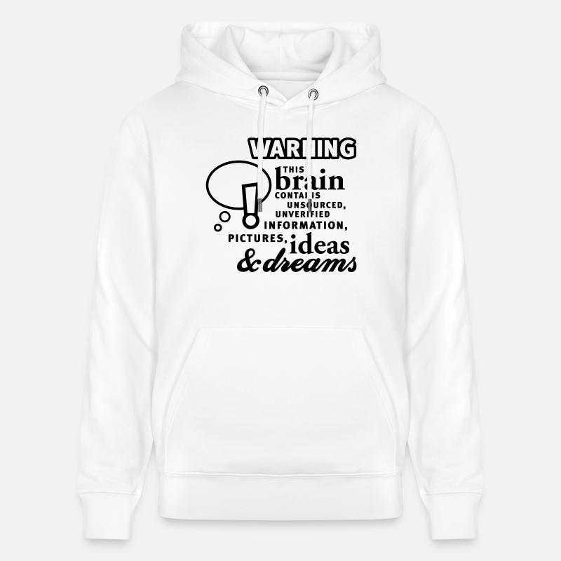 Brain - content - Brain - Content - 1C - Stanley/Stella CRUISER Unisex Organic Hoodie - white