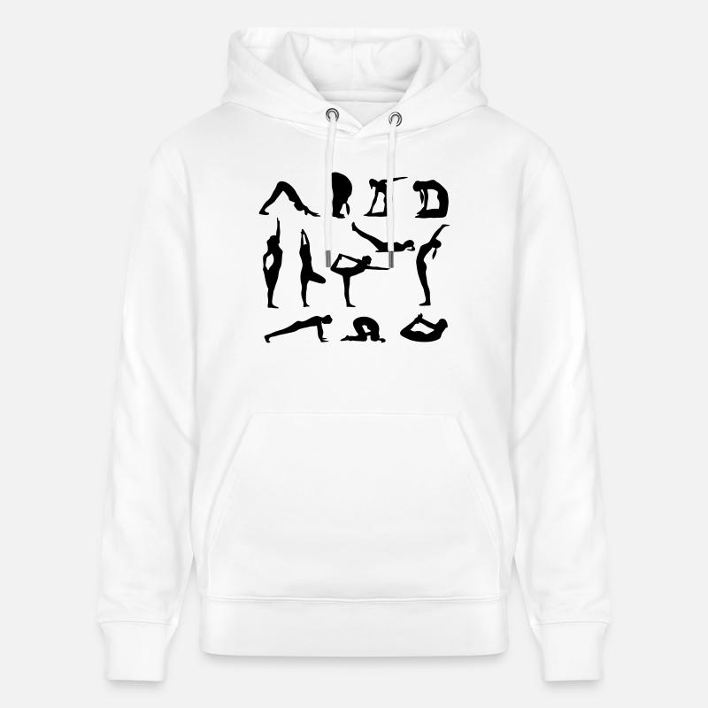 chiffres de yoga - Sweat à capuche bio CRUISER Stanley/Stella Unisexe - blanc