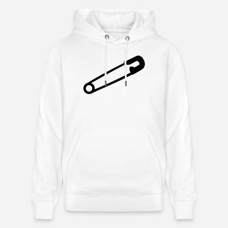 Épingle de nourrice - Sweat à capuche bio CRUISER Stanley/Stella Unisexe - blanc