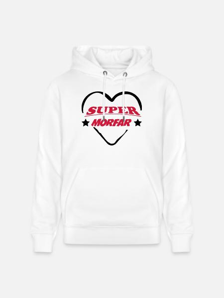 Super morfar 111 - Stanley/Stella CRUISER Unisex Organic Hoodie - white