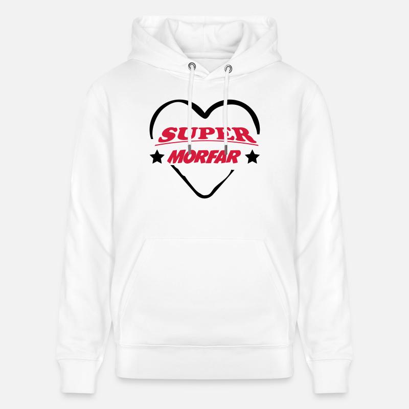 Super morfar 111 - Sweat à capuche bio CRUISER Stanley/Stella Unisexe - blanc