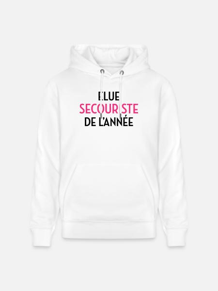 Secourisme / Secouriste / Secours / Secourir - Sweat à capuche bio CRUISER Stanley/Stella Unisexe - blanc