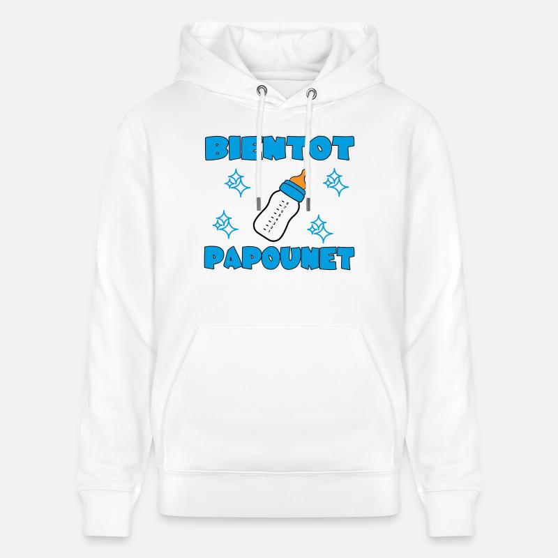 BIENTOT PAPOUNET - Sweat à capuche bio CRUISER Stanley/Stella Unisexe - blanc