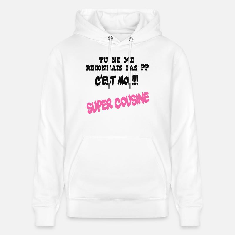 Super cousine - Sweat à capuche bio CRUISER Stanley/Stella Unisexe - blanc