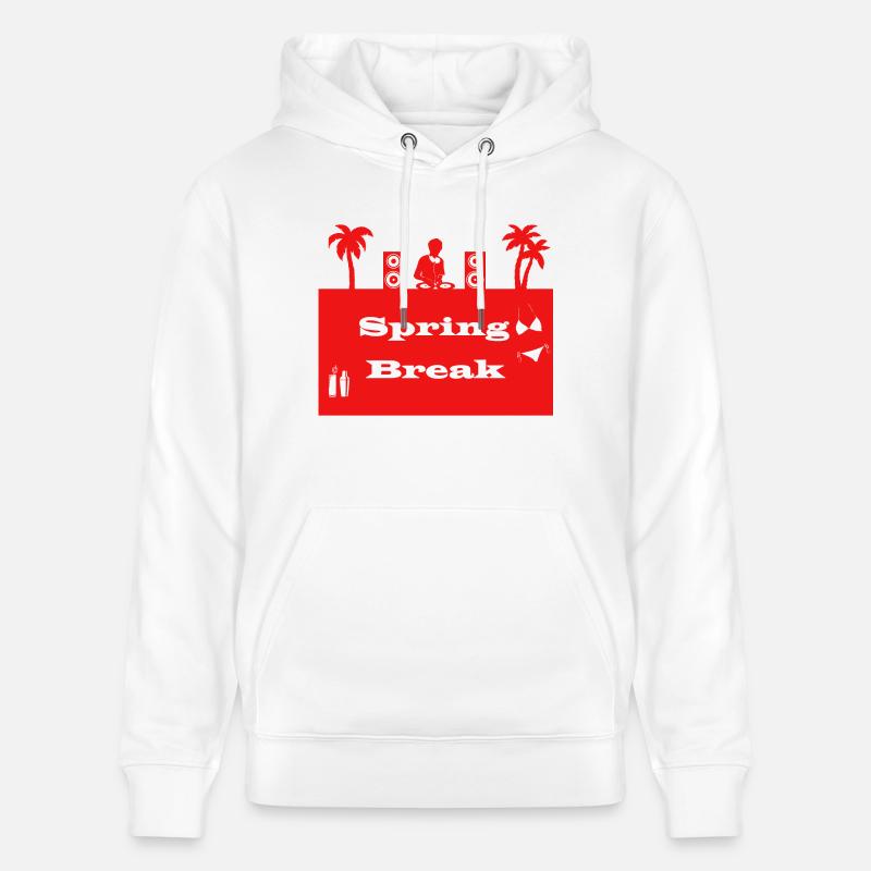 spring break rouge - Sweat à capuche bio CRUISER Stanley/Stella Unisexe - blanc