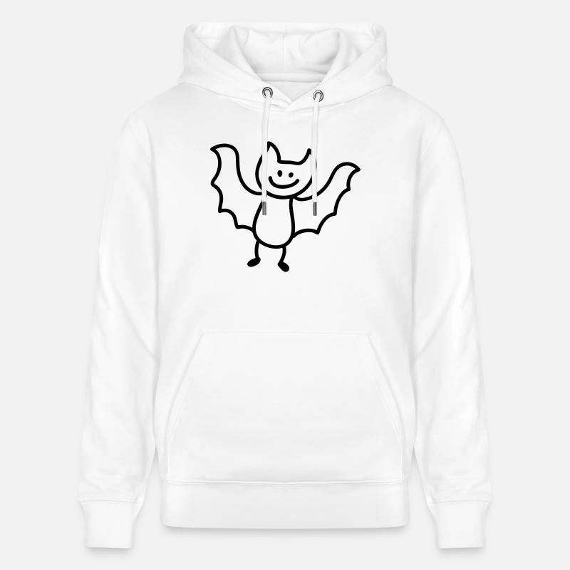 Bat - Line - Sweat à capuche bio CRUISER Stanley/Stella Unisexe - blanc