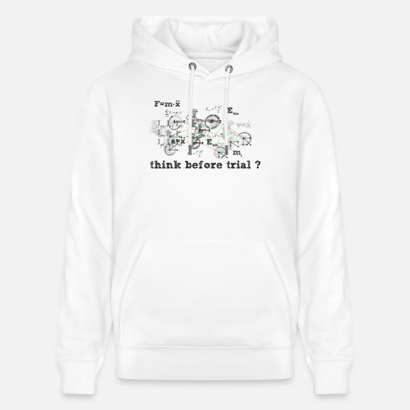 Pensez avant le procès? - Sweat à capuche bio CRUISER Stanley/Stella Unisexe - blanc