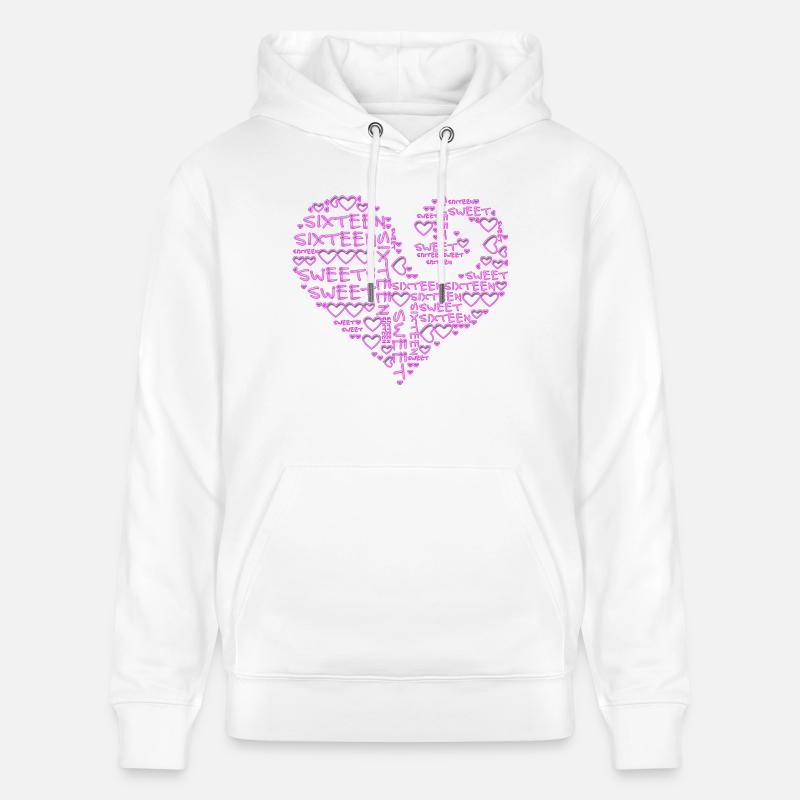 seize douce - coeur - Sweat à capuche bio CRUISER Stanley/Stella Unisexe - blanc