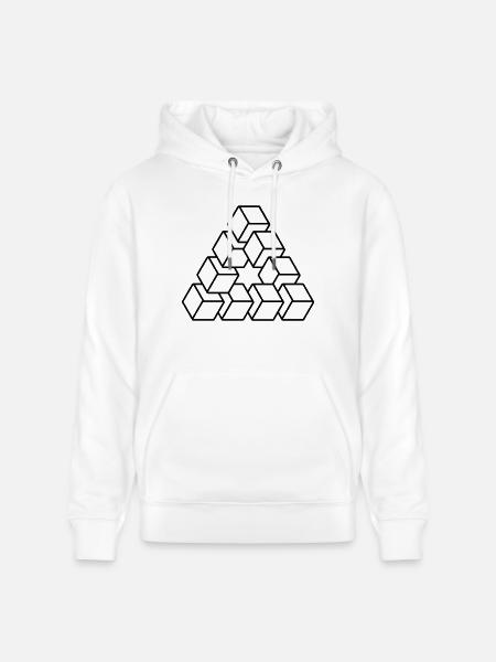 triangle - Sweat à capuche bio CRUISER Stanley/Stella Unisexe - blanc