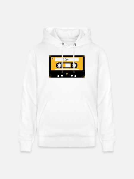 Kassette 70er - Stanley/Stella Unisex Bio-Hoodie CRUISER - Weiß