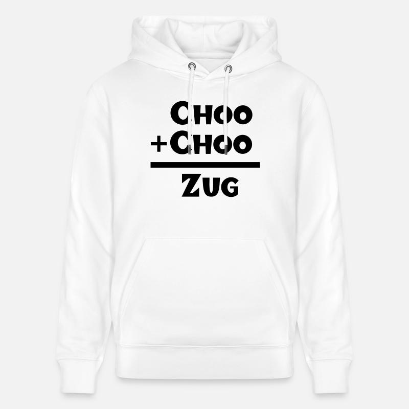 Choo + Choo = Zug - Sweat à capuche bio CRUISER Stanley/Stella Unisexe - blanc