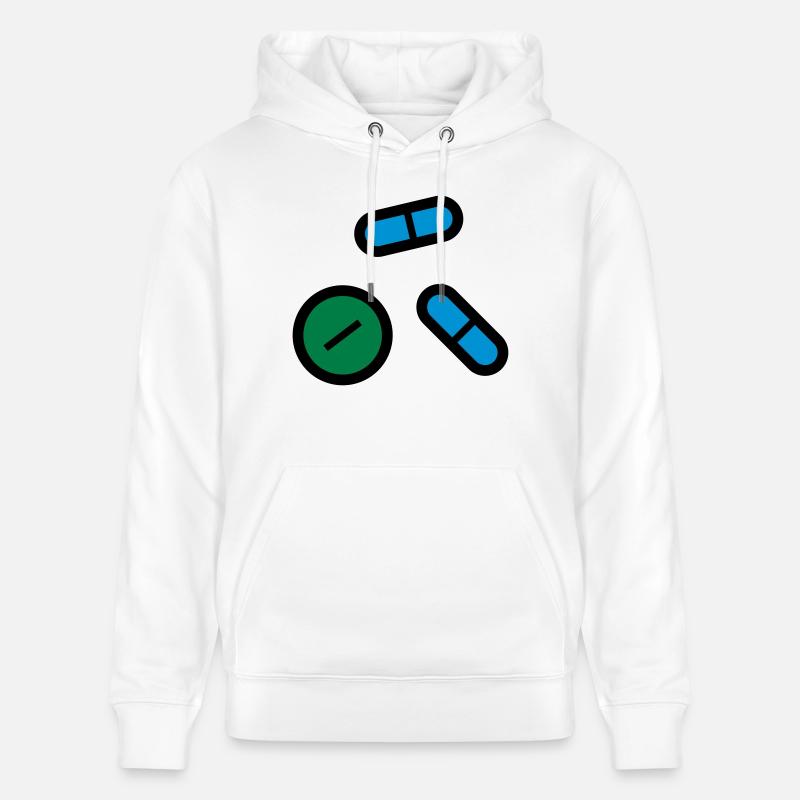 Pilules, médicaments, médicaments, médicaments - Sweat à capuche bio CRUISER Stanley/Stella Unisexe - blanc