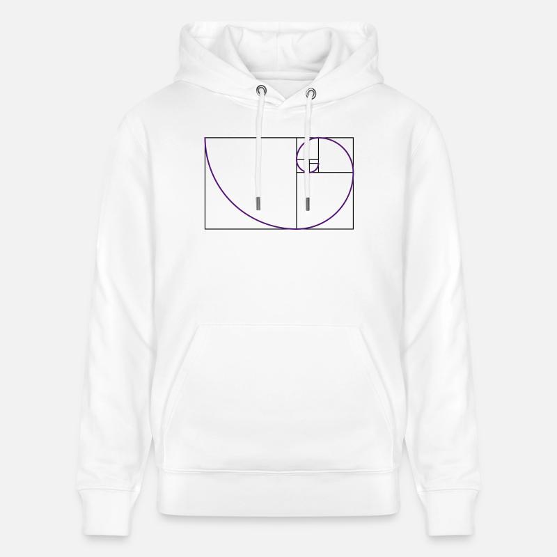 fibonacci, der Goldene Schnitt - Stanley/Stella Unisex Bio-Hoodie CRUISER  - Weiß
