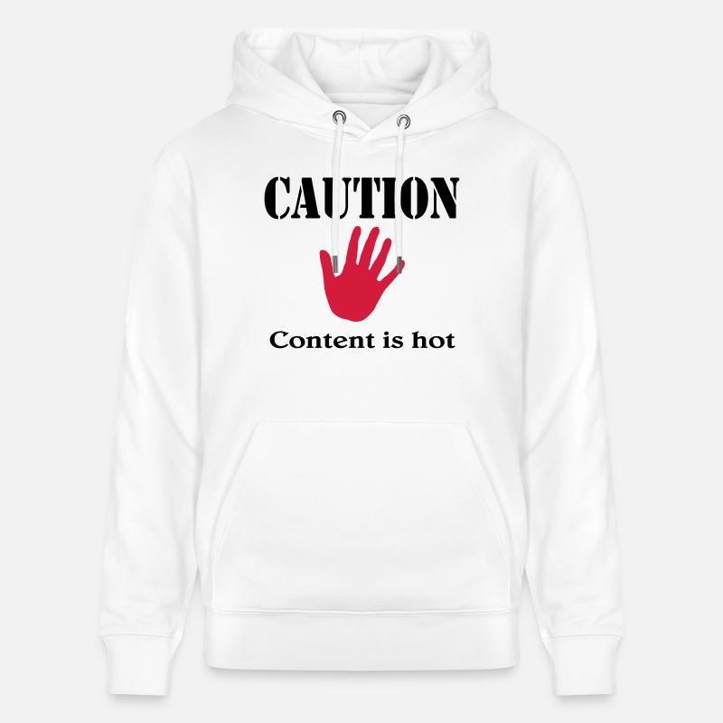 Caution, content is hot - Stanley/Stella Unisex Bio-Hoodie CRUISER  - Weiß