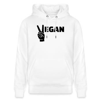 Vegan - Sweat à capuche bio CRUISER Stanley/Stella Unisexe - blanc - Devant - Alina (178cm) & Michal (187cm)