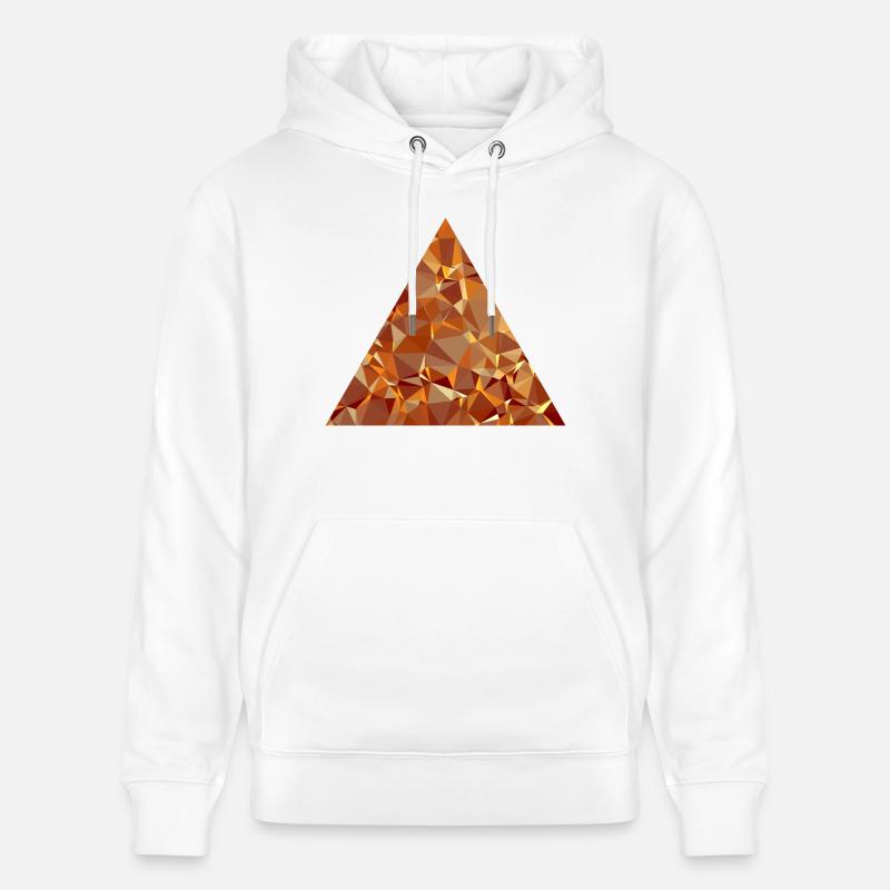 Triangle (low poly) - Sweat à capuche bio CRUISER Stanley/Stella Unisexe - blanc