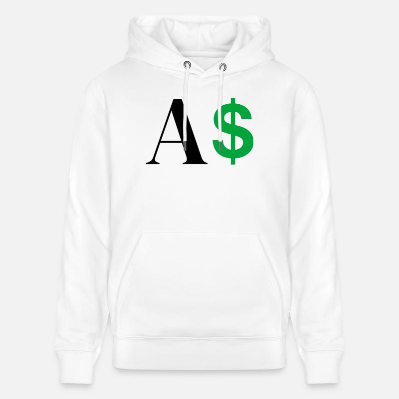 Lettre a dollar - Sweat à capuche bio CRUISER Stanley/Stella Unisexe - blanc
