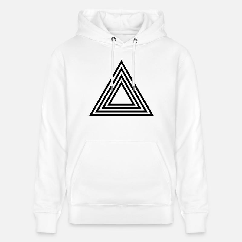 triangle_form - Sweat à capuche bio CRUISER Stanley/Stella Unisexe - blanc