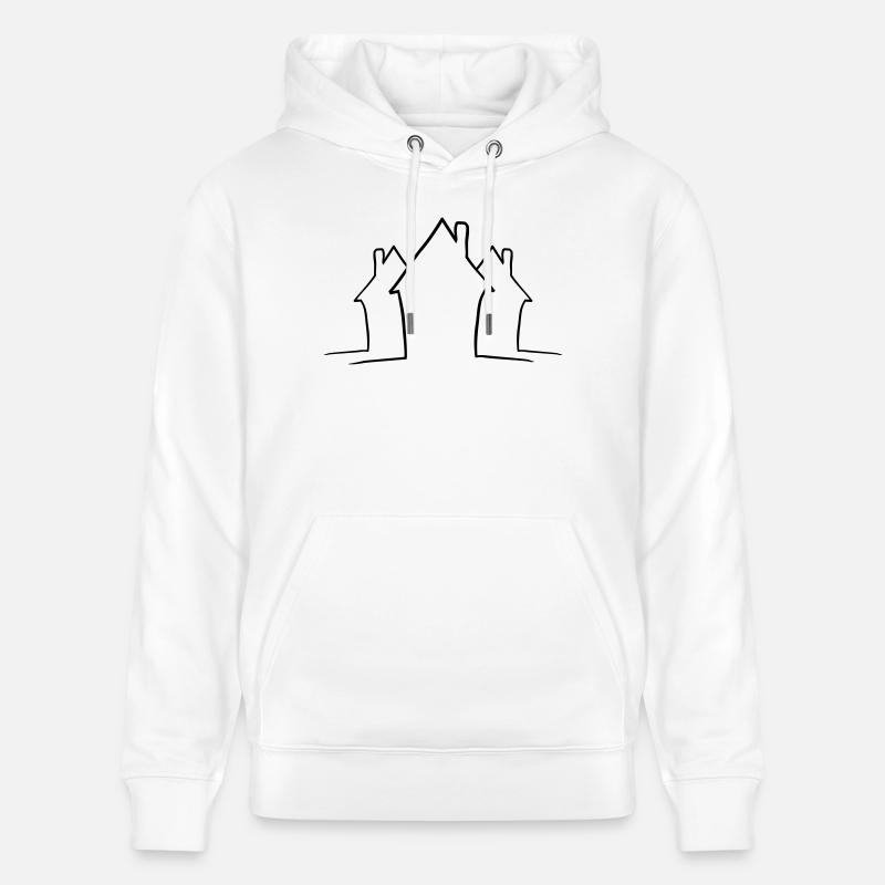 Lignes de maisons de quartier - Sweat à capuche bio CRUISER Stanley/Stella Unisexe - blanc