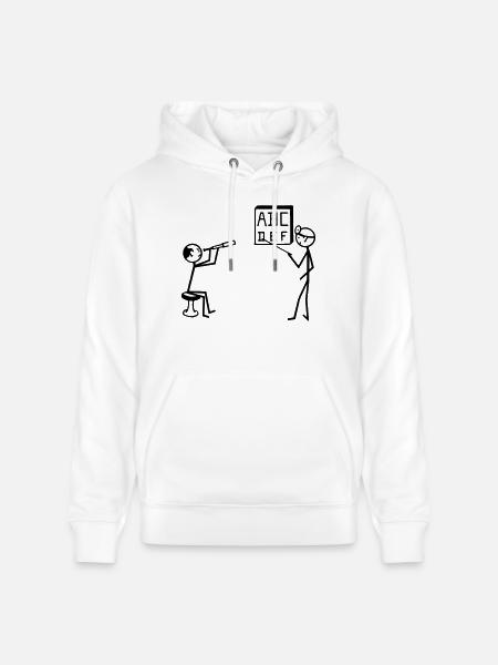 Augenarzt, Sehtest - Stanley/Stella Unisex Bio-Hoodie CRUISER  - Weiß