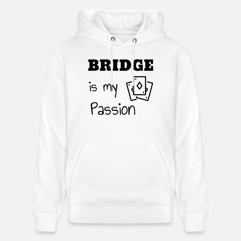 bridge / bridgeur / bridgeuse / cartes - Sweat à capuche bio CRUISER Stanley/Stella Unisexe - blanc