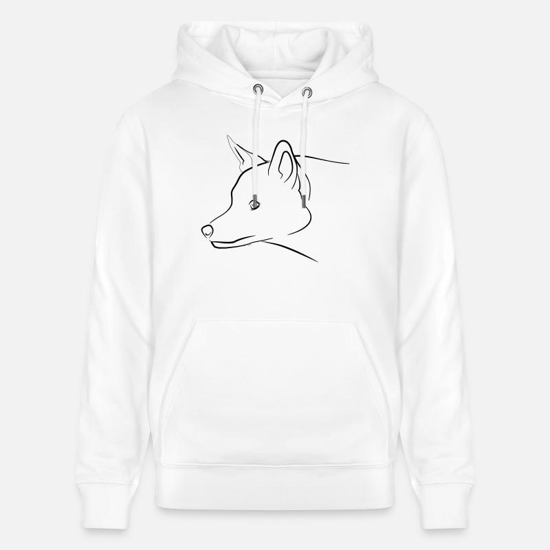 Fuchs Grafik schwarz - Stanley/Stella Unisex Bio-Hoodie CRUISER  - Weiß