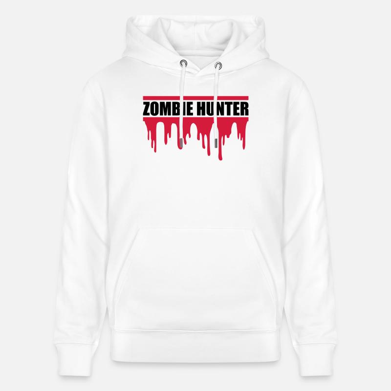 Chasseur de zombies Citation d’Halloween - Sweat à capuche bio CRUISER Stanley/Stella Unisexe - blanc