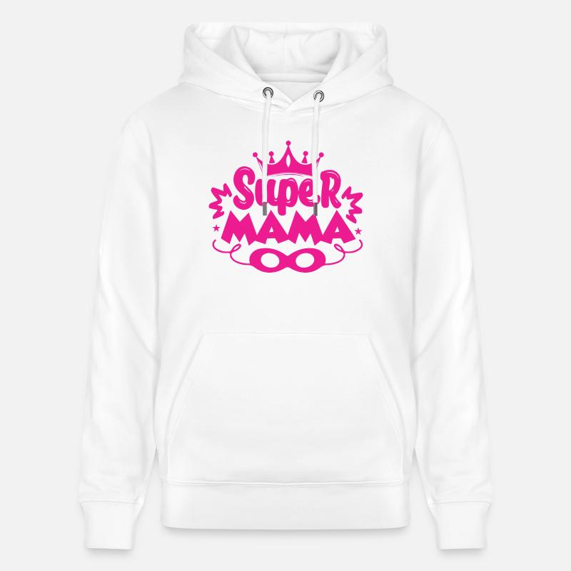 Super maman - Sweat à capuche bio CRUISER Stanley/Stella Unisexe - blanc