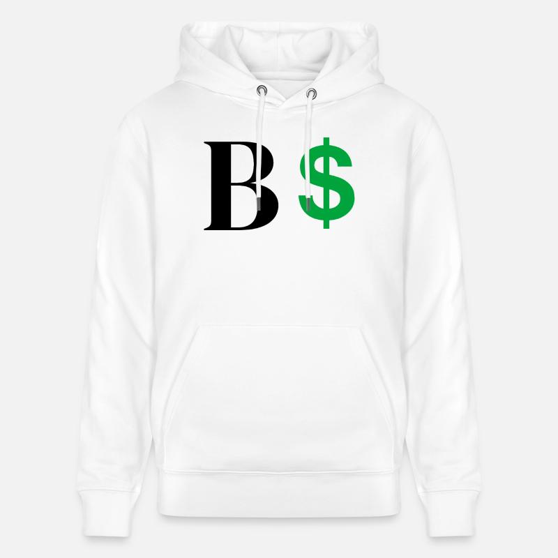 Lettre b dollar - Sweat à capuche bio CRUISER Stanley/Stella Unisexe - blanc