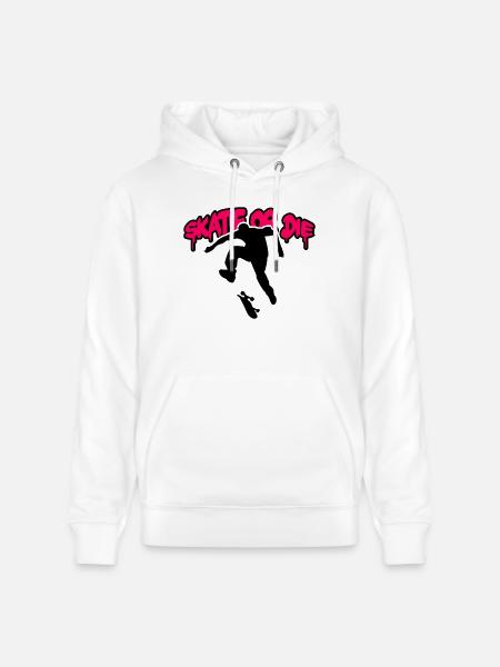 Skate Or Die - Stanley/Stella Unisex Bio-Hoodie CRUISER  - Weiß