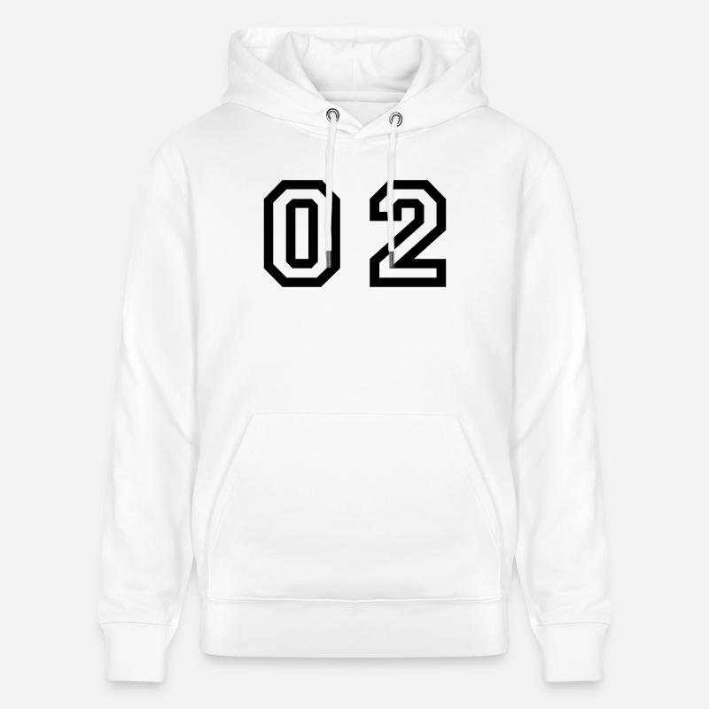 Nummer - 02 - null zwei - Stanley/Stella Unisex Bio-Hoodie CRUISER  - Weiß