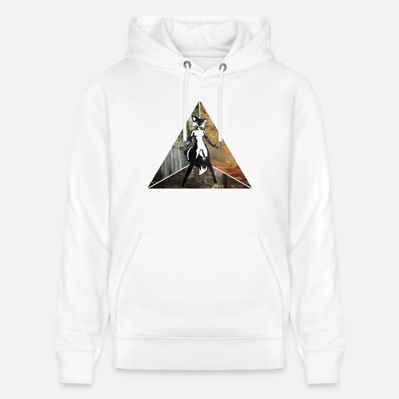 Fox sexy en triangle - Sweat à capuche bio CRUISER Stanley/Stella Unisexe - blanc