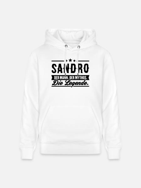 Man Myth Legend Sandro - Sweat à capuche bio CRUISER Stanley/Stella Unisexe - blanc