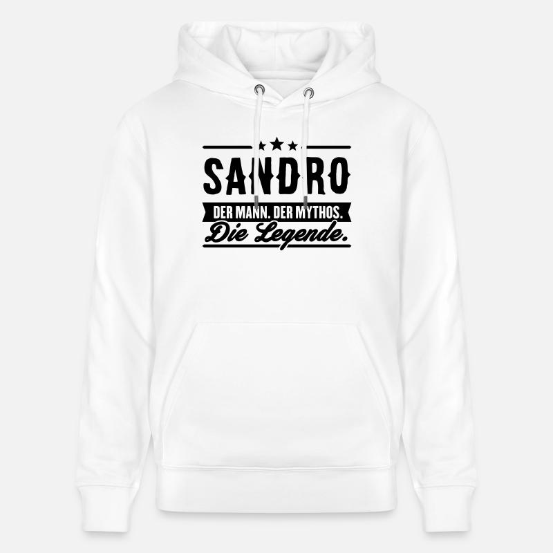 Man Myth Legend Sandro - Sweat à capuche bio CRUISER Stanley/Stella Unisexe - blanc