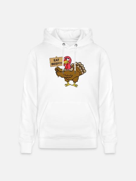 Thanksgiving turkey turkey - Stanley/Stella CRUISER Unisex Organic Hoodie - white