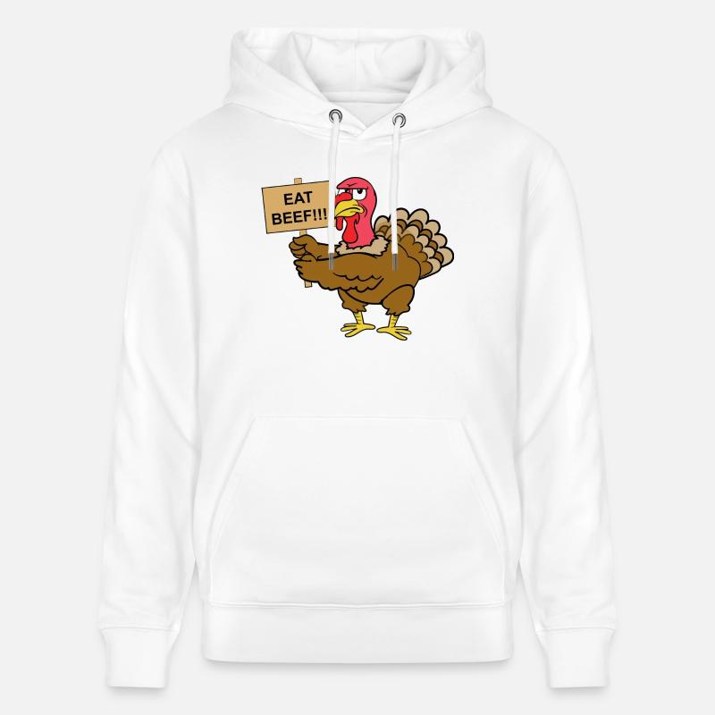 Turquie de dinde de Thanksgiving - Sweat à capuche bio CRUISER Stanley/Stella Unisexe - blanc