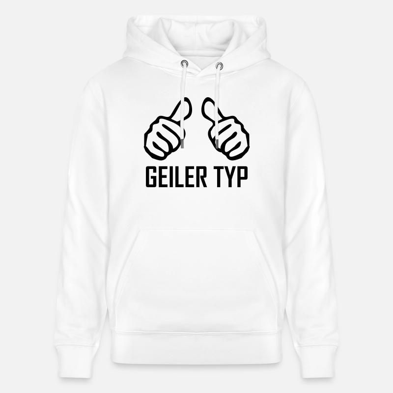 geiler typ - Sweat à capuche bio CRUISER Stanley/Stella Unisexe - blanc