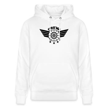 Sailor Crew - Stanley/Stella Unisex Bio-Hoodie CRUISER  - Weiß - Vorne - Alina (178cm) & Michal (187cm)