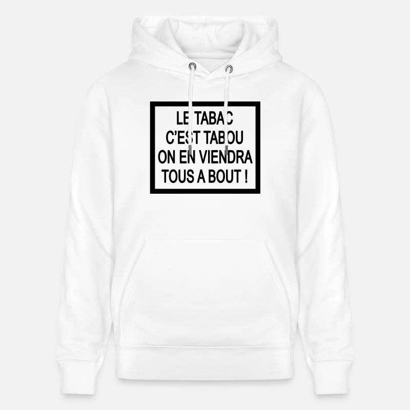 Tabac - Sweat à capuche bio CRUISER Stanley/Stella Unisexe - blanc