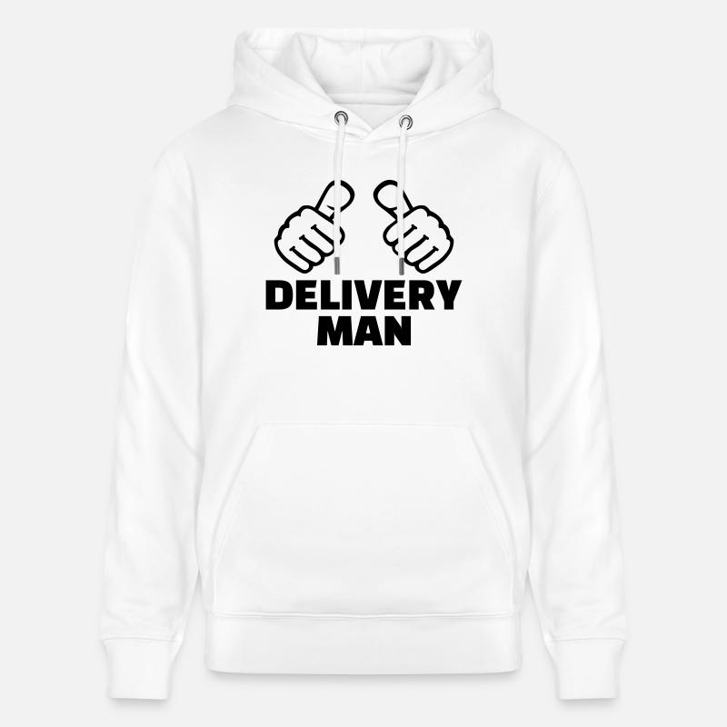 Delivery man - Sweat à capuche bio CRUISER Stanley/Stella Unisexe - blanc