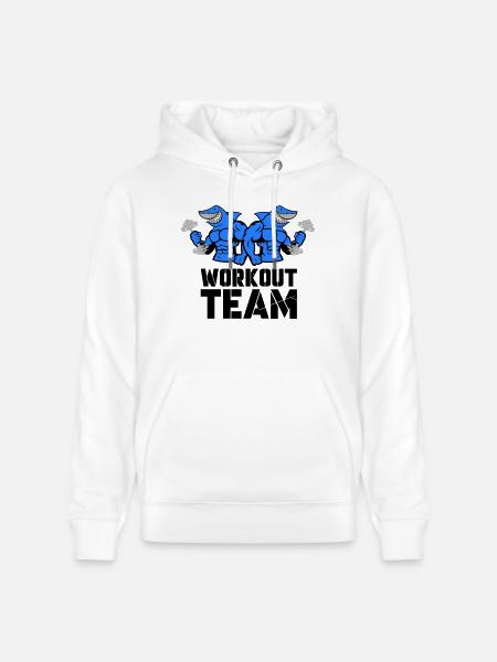 Shark Hai Bodybuilding Workout - Stanley/Stella CRUISER Unisex Organic Hoodie - white