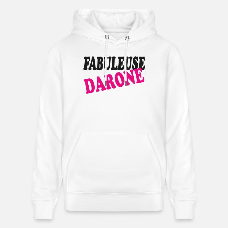 FABULEUSE DARONE - Sweat à capuche bio CRUISER Stanley/Stella Unisexe - blanc